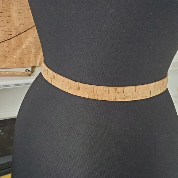 J CREW CORK CLUTCH AND MATCHING BELT SET - Picture 5 of 9